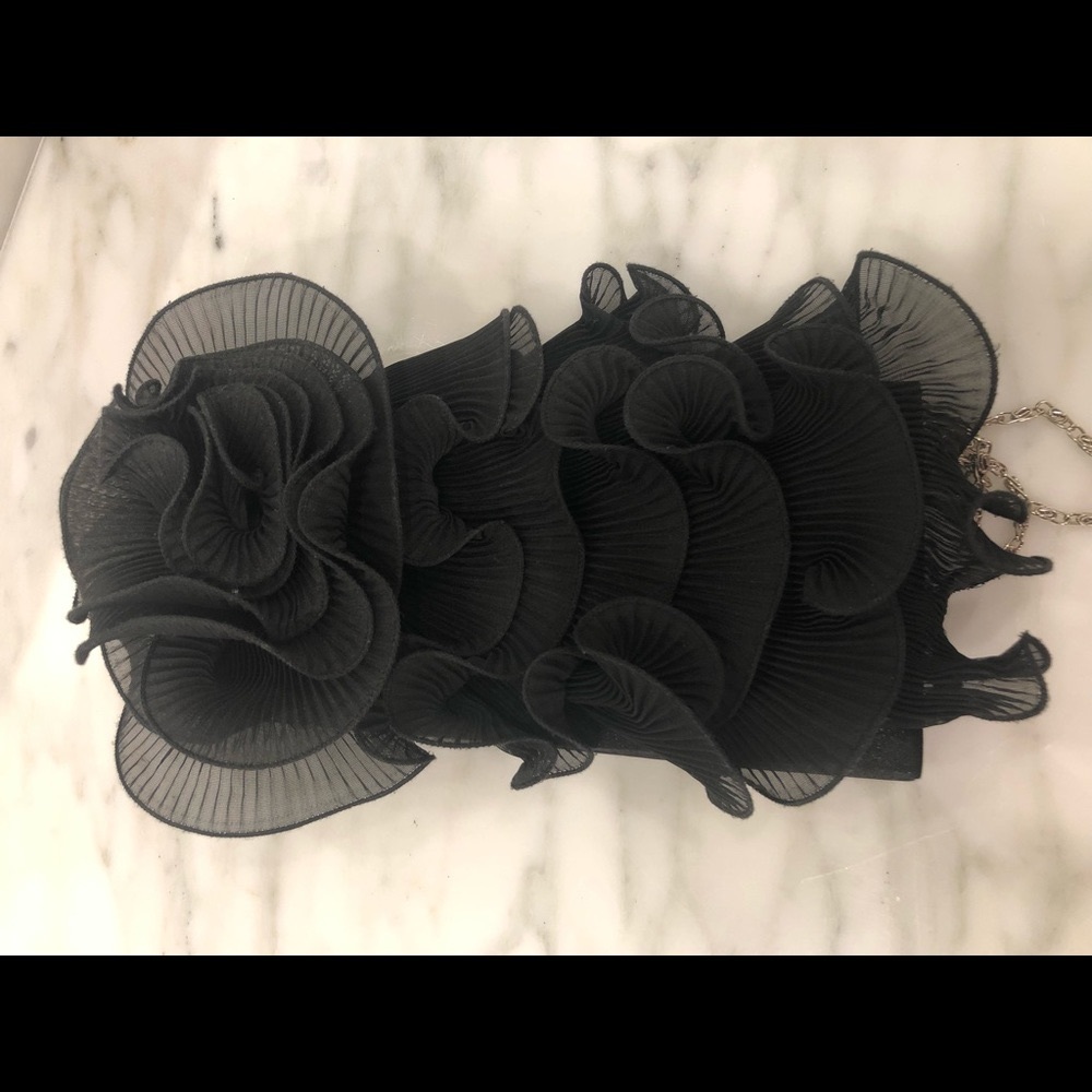 Evening flowery designer bag